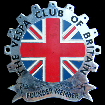 Vespa Club of Britain VCB founder member badge