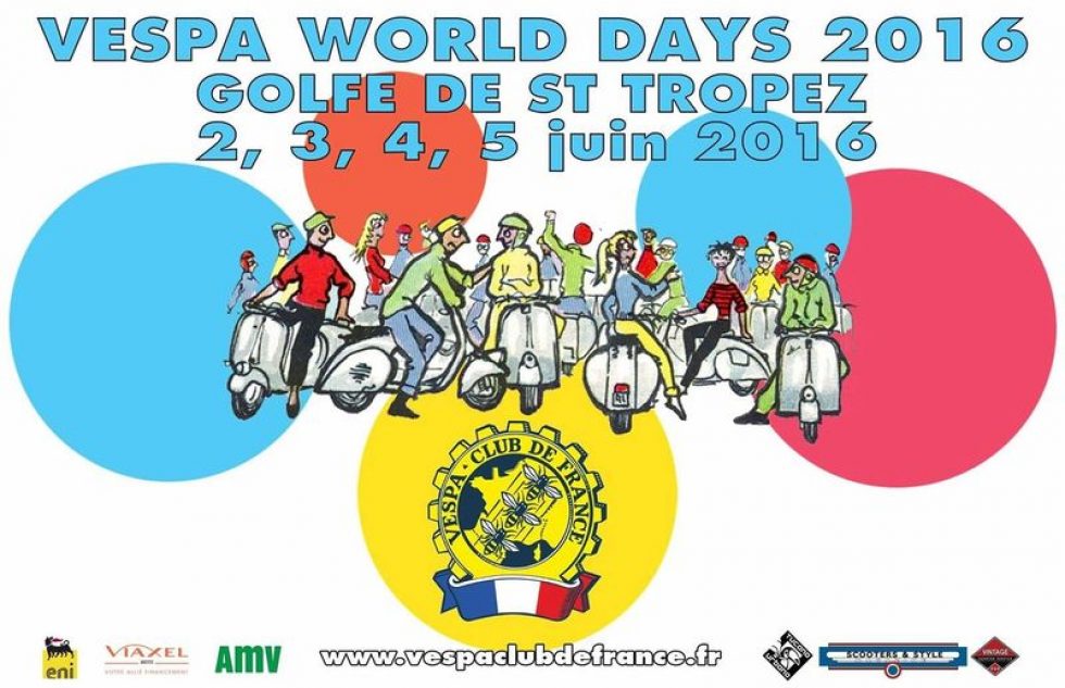 poster for the Vespa World Days 2016 St Tropez France
