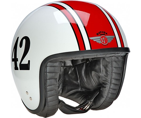 davida-retro--42-red-white-jet-helmet-ivespa Davida Helmets - Quiet, Comfortable Hand made open-face helmets