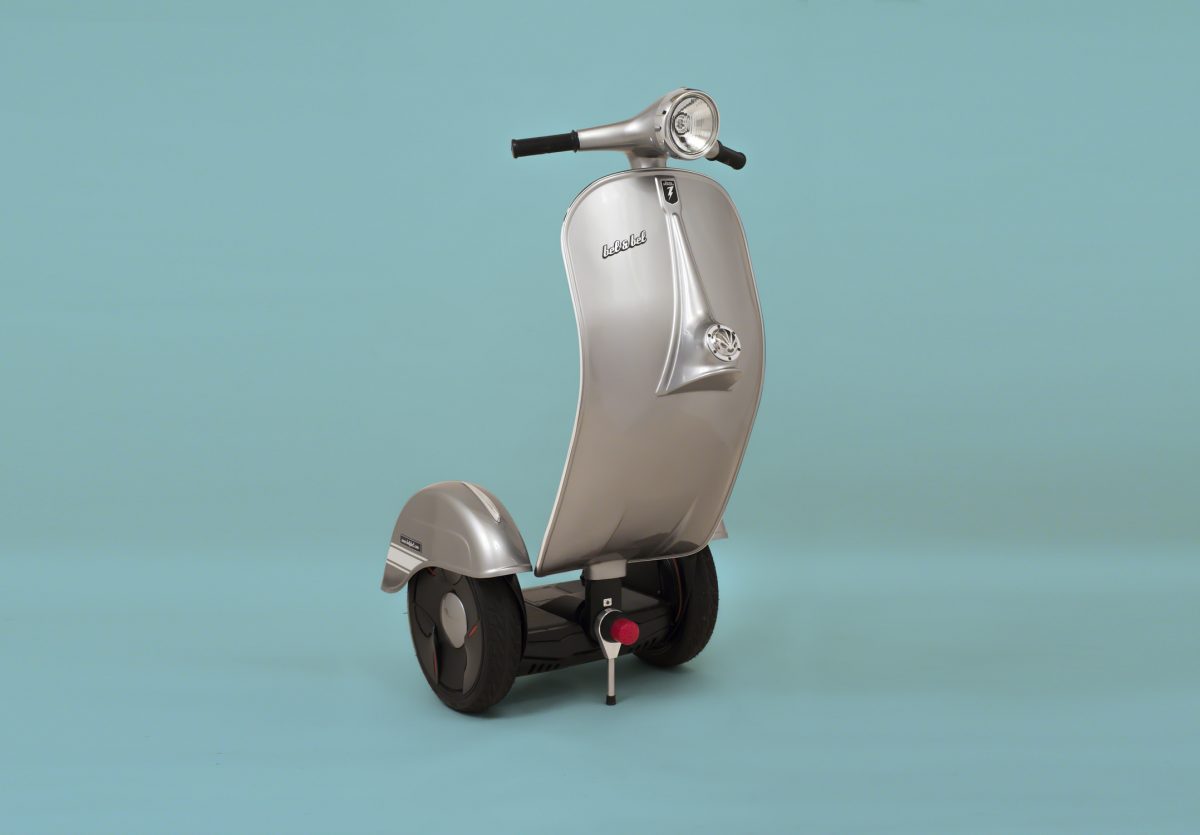 bel-bel-zero-scooter-i-vespa- Bel & Bel Zero-Scooter converts NineBot gyro-balanced scooter into Vespa Clone